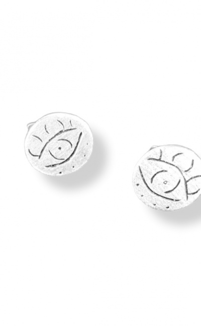 Topos en plata diseño de ojo studs de plata aretes mini en plata