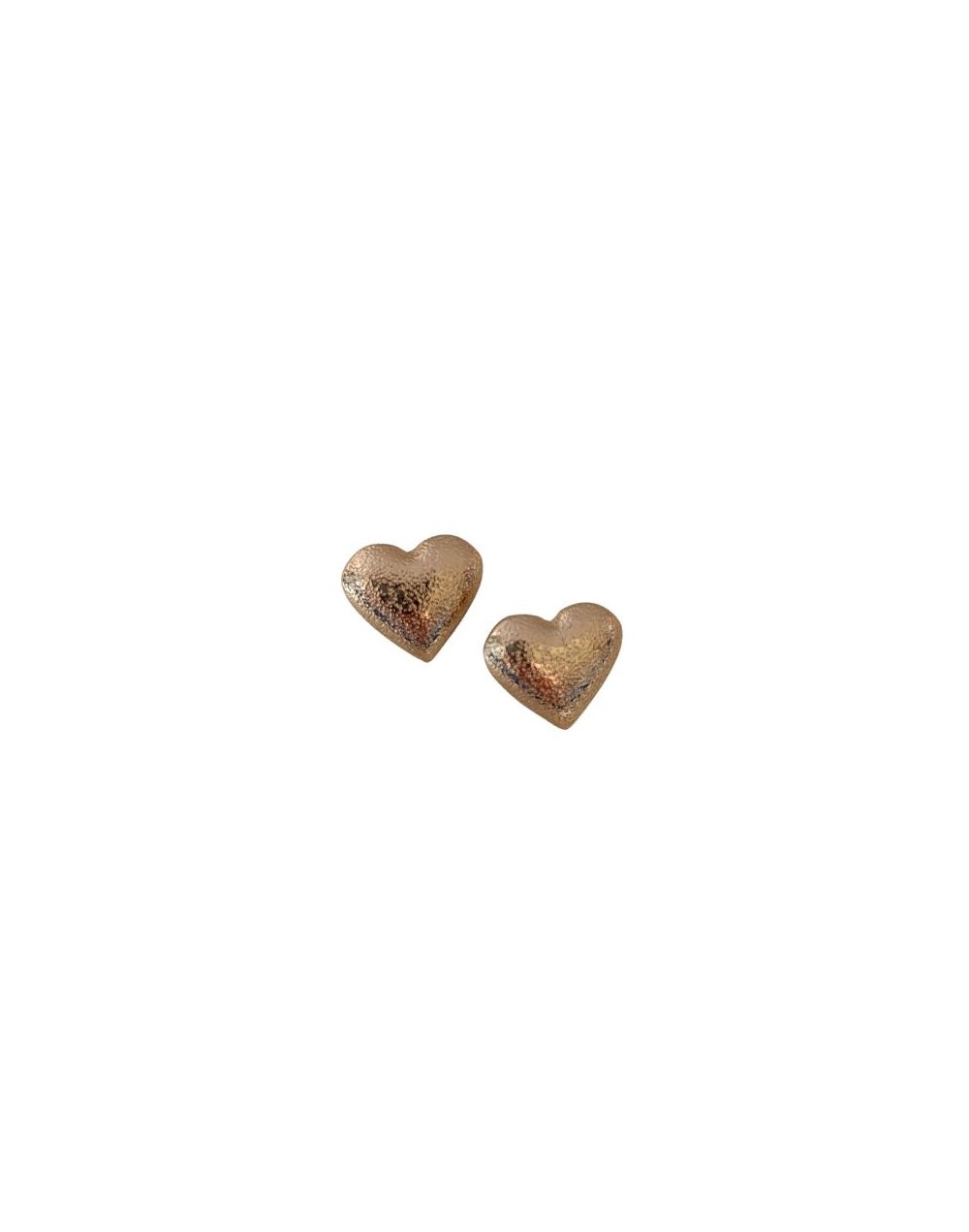 Aretes Corazón Dorado en Rodio
