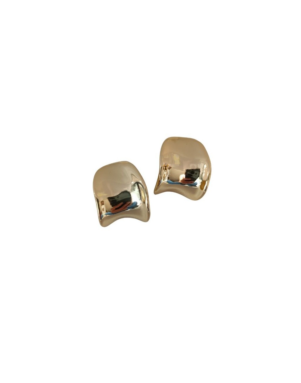Aretes Rodadero Dorados en Rodio