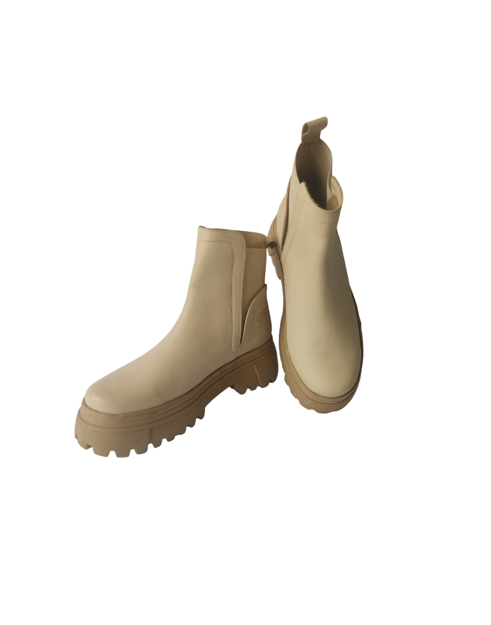 Botines Beige Planos