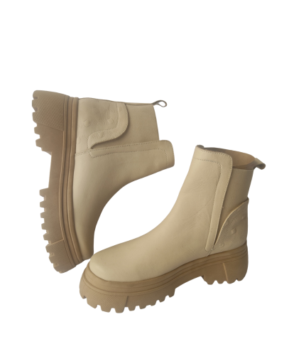 Botines Beige Planos