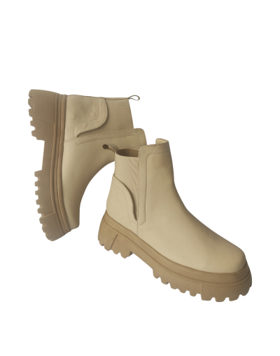 Botines Beige Planos