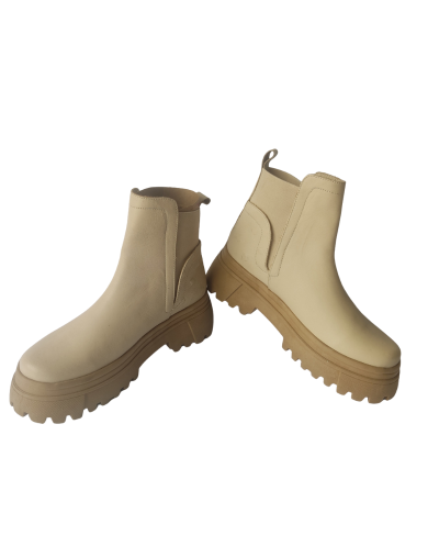 Botines Beige Planos