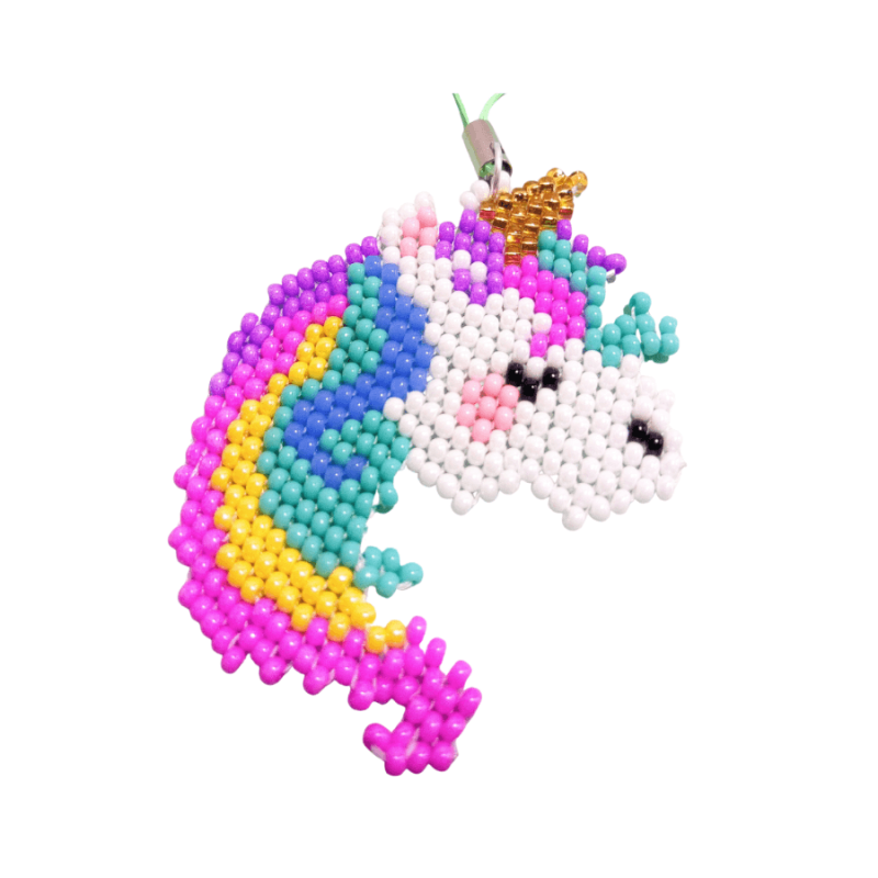 Llavero unicornio miyuki.