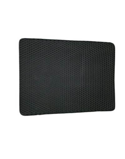 Alfombrilla Extragrande para Arena de Gatos 60x45 cm – Negro