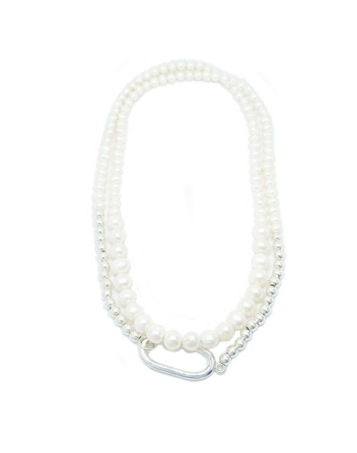 Collar doble del Amor con Perlas Naturales