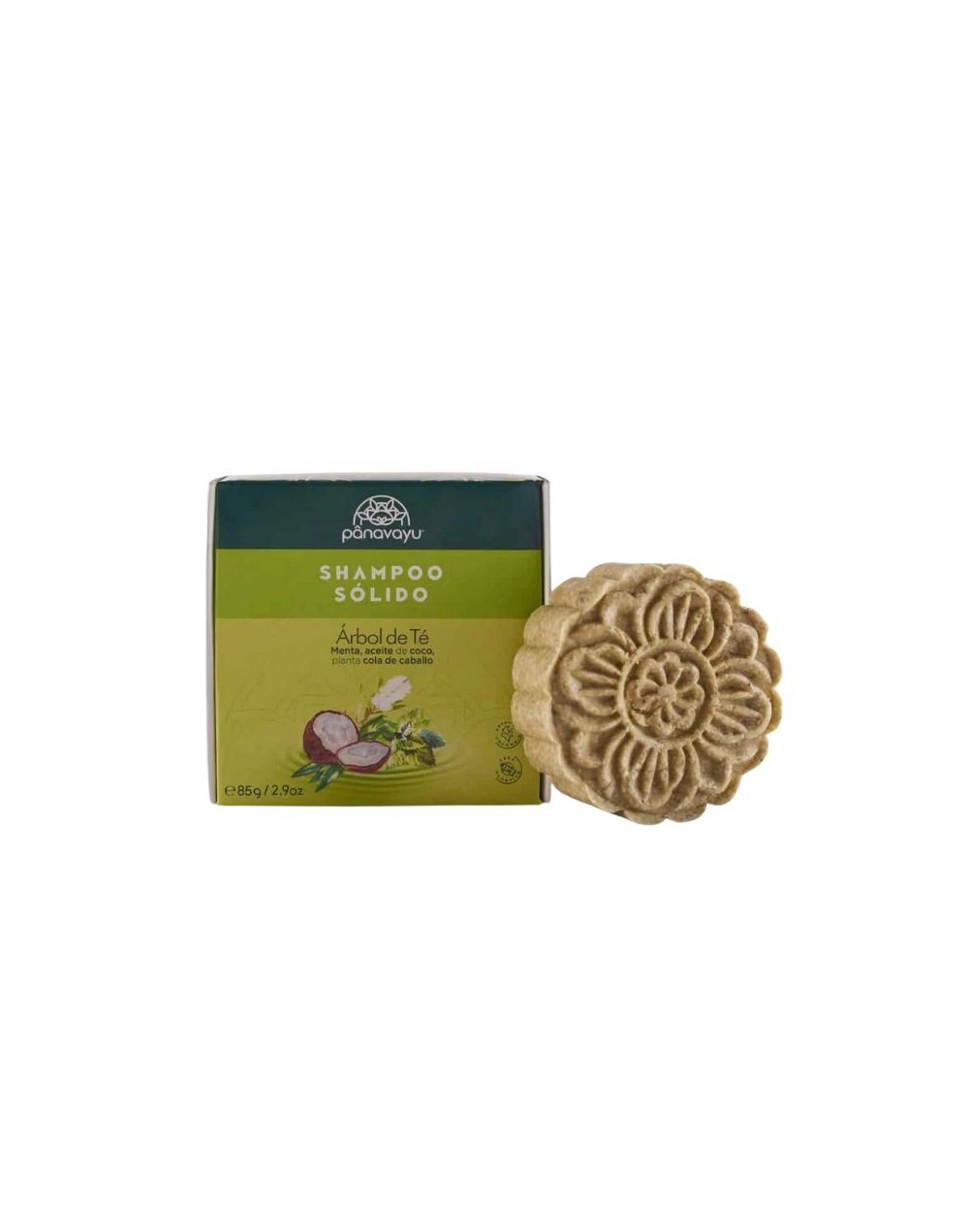 Shampoo Sólido Anticaspa y/o Cabello Graso Menta y Árbol de Té - Panavayú