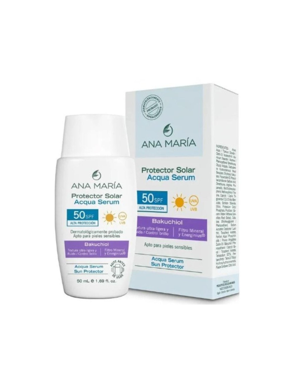 ANA MARIA PROTECTOR SOLAR ACQUA SERUM 50SPF ALTA PROTECCION 50ML