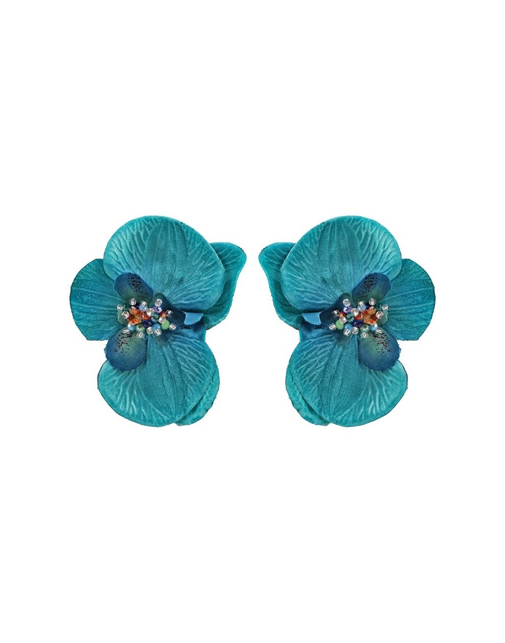 Aretes Orquídea Agua XL