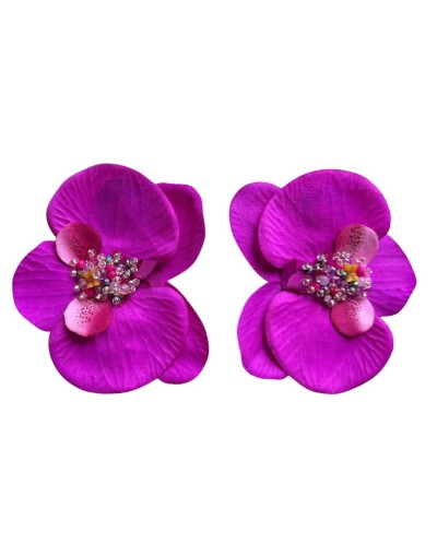 Aretes Orquídea Fucsia M