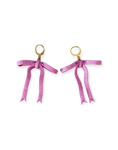Aretes MI DOLÇA - lazo rosa