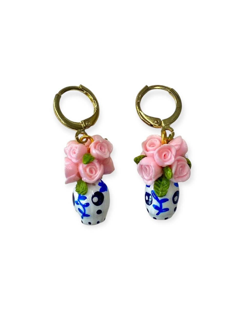 Aretes MI DOLÇA - Mini jarrones flores eternas