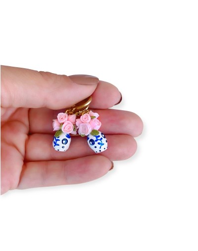 Aretes MI DOLÇA - Mini jarrones flores eternas