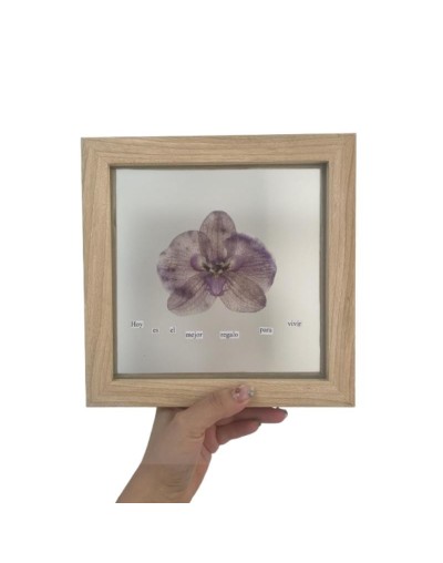 Cuadro floral con poema