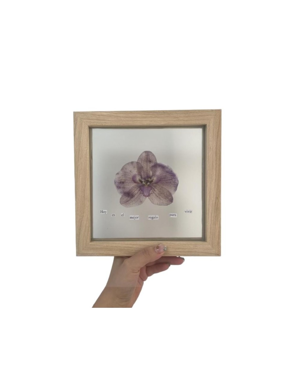 Cuadro floral con poema