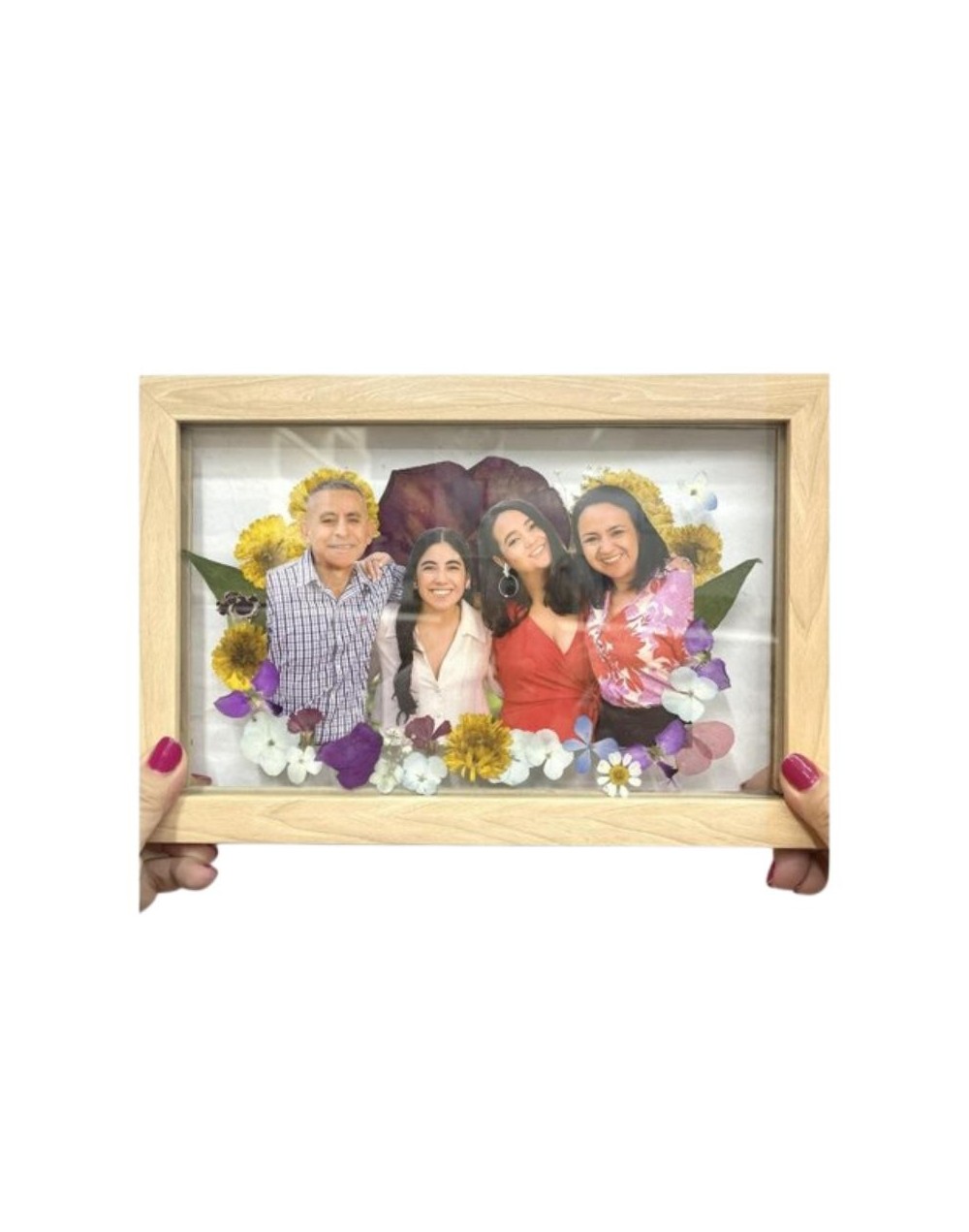 Cuadro floral personalizado con fotografía