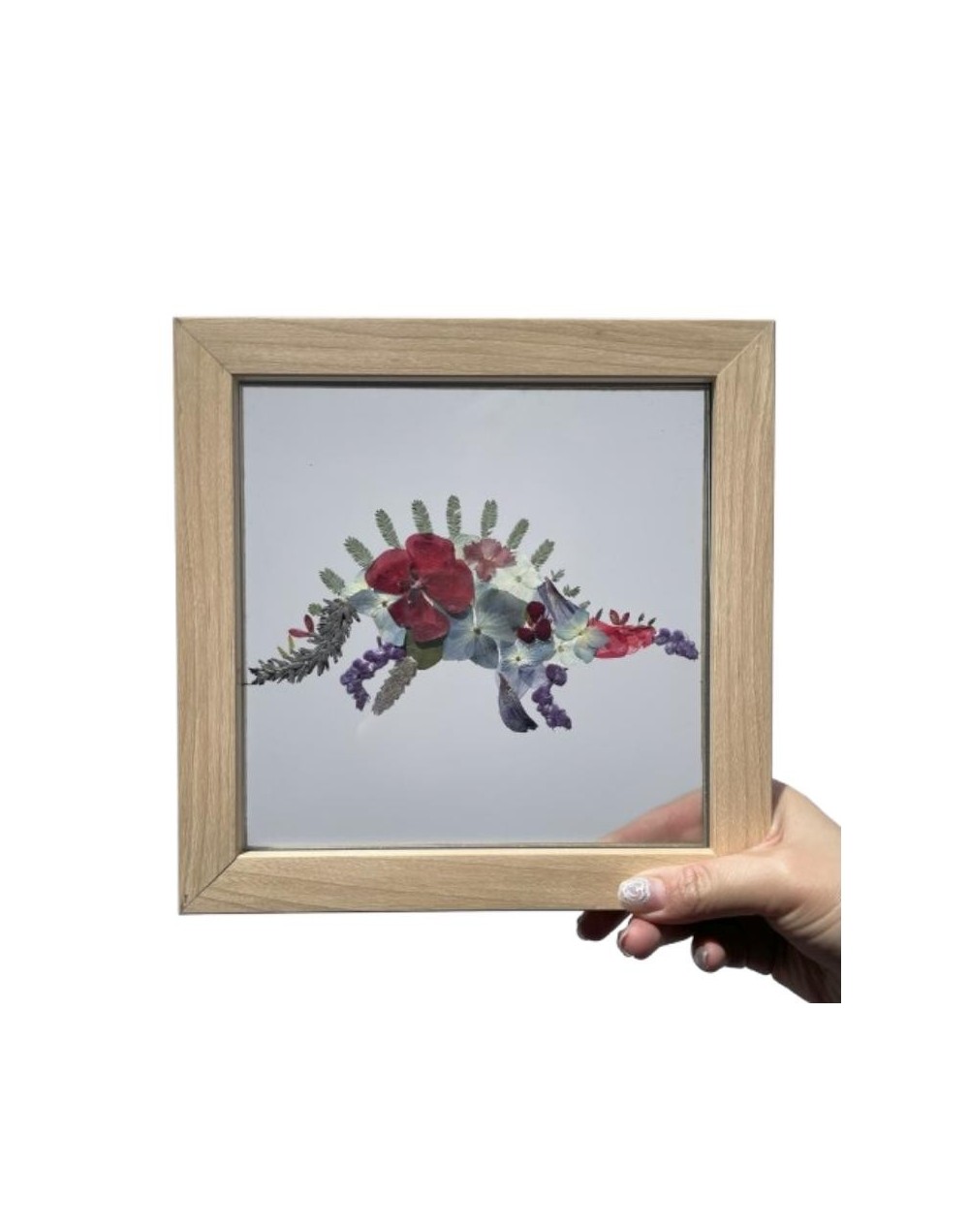 Cuadro floral con forma de animal