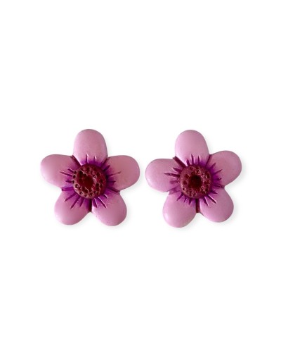 Aretes MI DOLÇA - Topo flor violeta