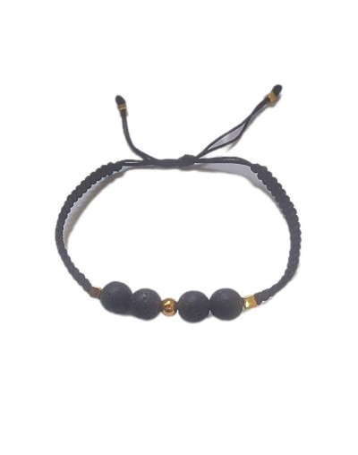 Pulsera piedra volcánica