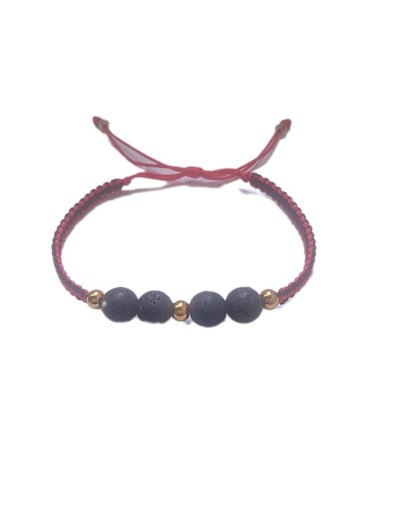 Pulsera piedra volcánica