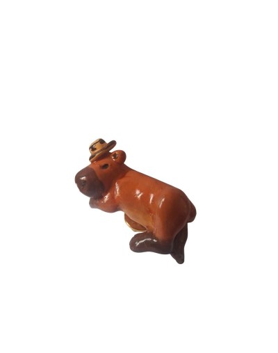 Prendedor Individual: Capibara con Sombrero Volteado