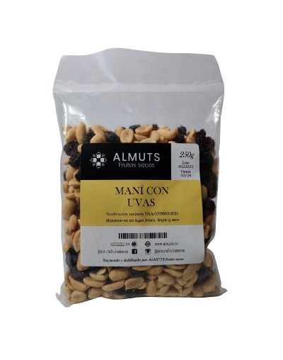 Maní con uvas