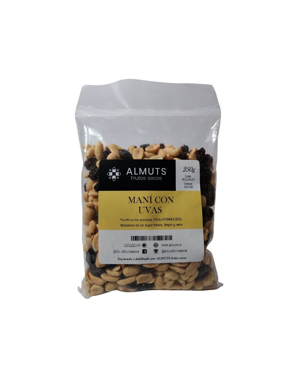 Maní con uvas Almuts frutos secos