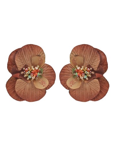 Aretes Orquídea Tierra M