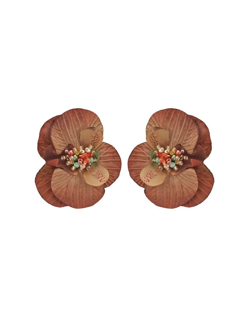 Aretes Orquídea Tierra M