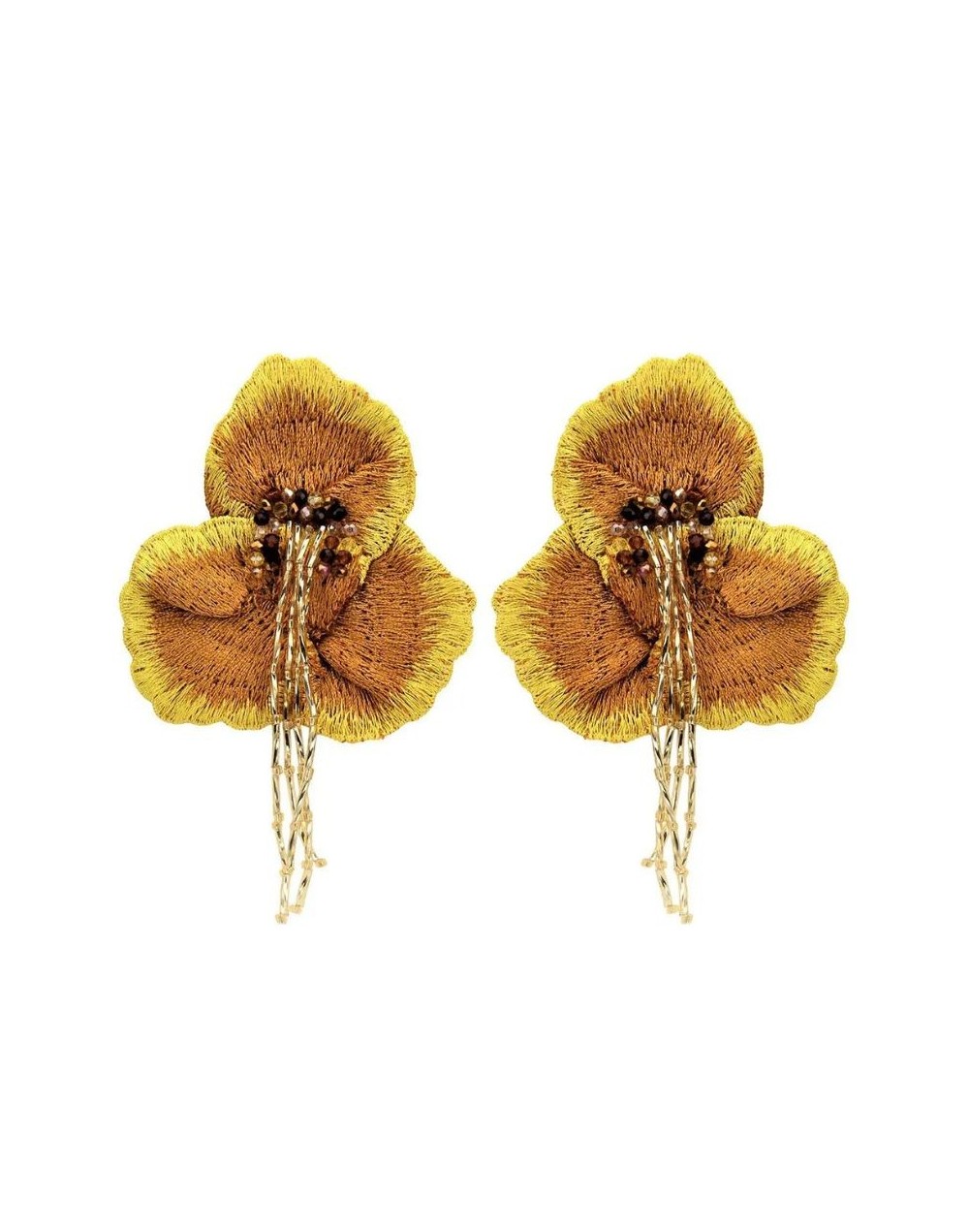 Aretes Cattleya Amarillo