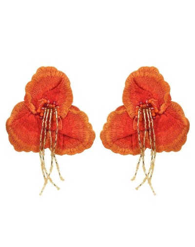 Aretes Cattleya Naranja