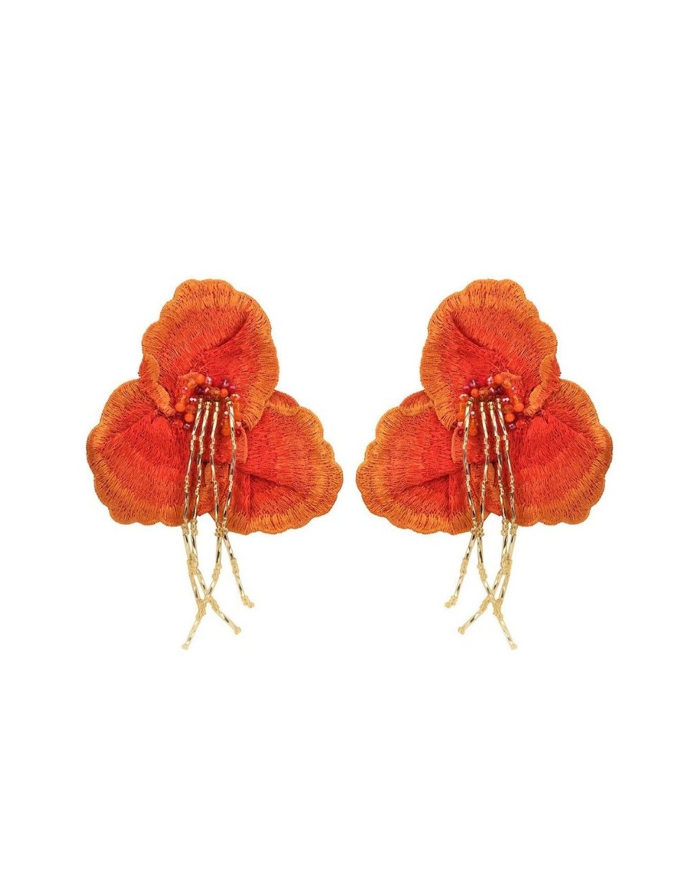 Aretes Cattleya Naranja