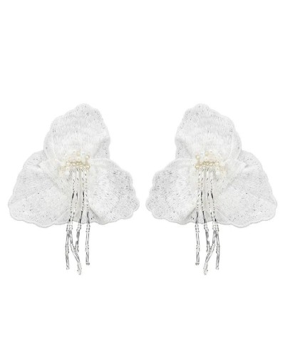 Aretes Cattleya Blanco