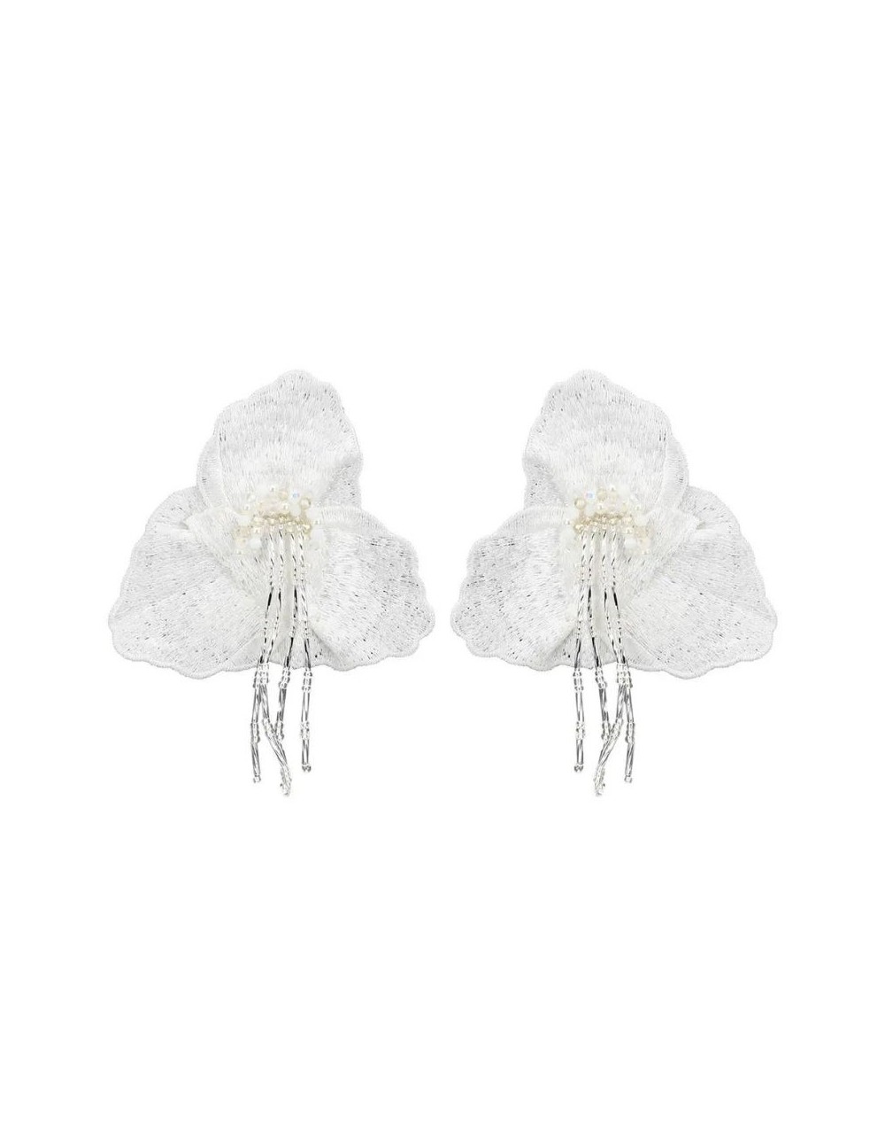 Aretes Cattleya Blanco