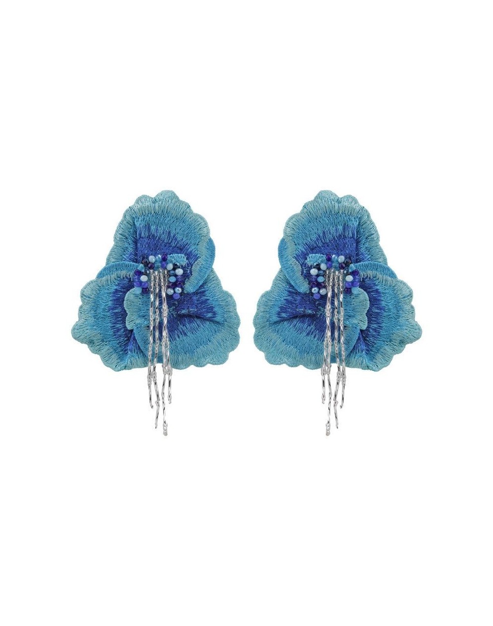 Aretes Cattleya Azul