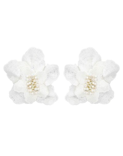 Aretes Jardín Blanco