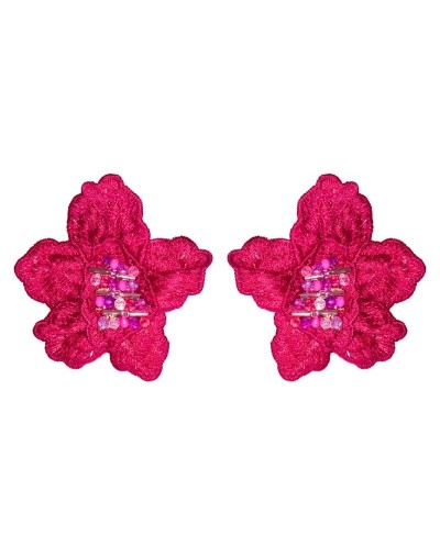 Aretes Mini Jardín Fucsia