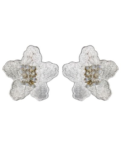 Aretes Mini Jardín Blanco