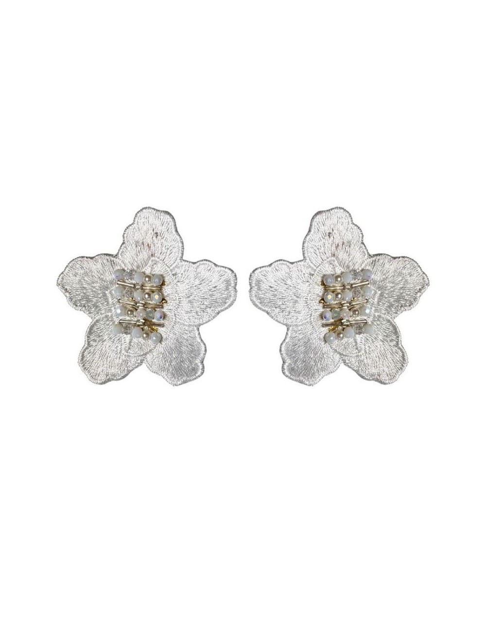 Aretes Mini Jardín Blanco