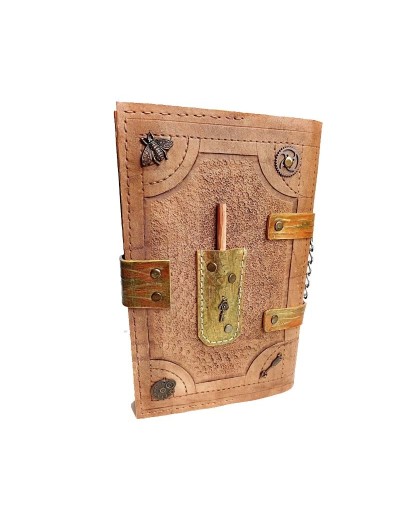 Agenda Steampunk en cuero