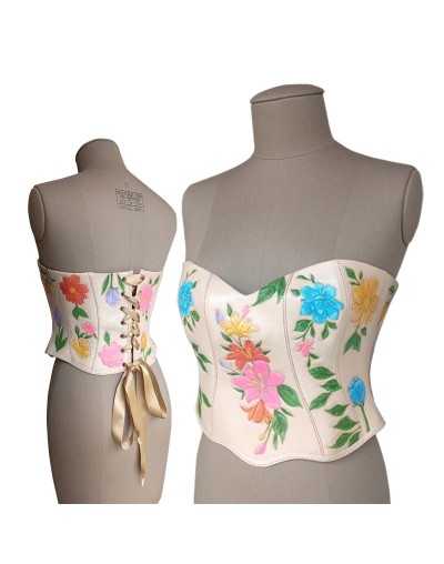 Corsé corset  en cuero 