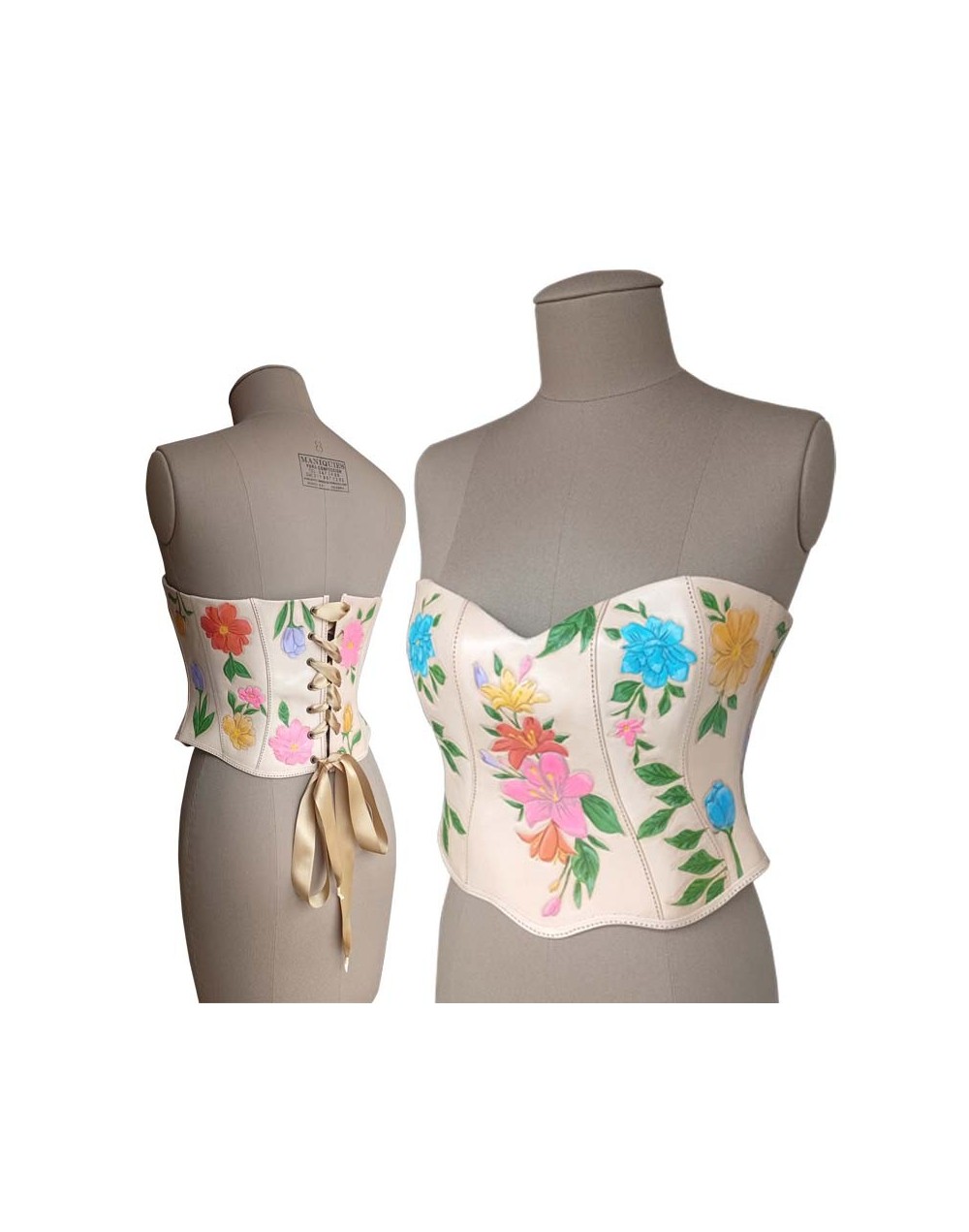 Corsé corset  en cuero 