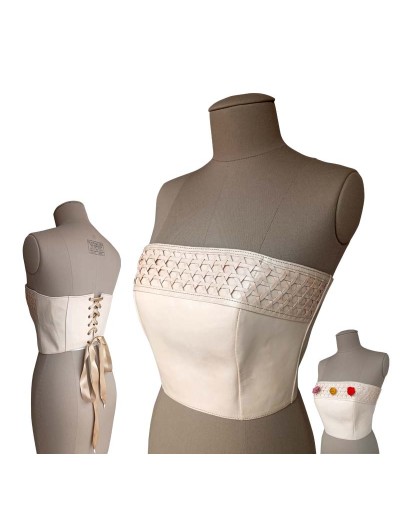 Corsé corset  en cuero 