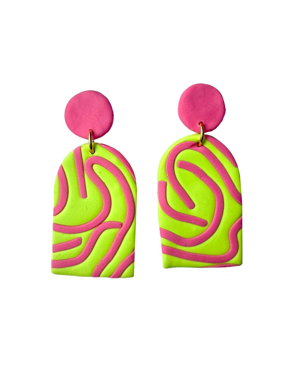 Aretes verdes con Rosa
