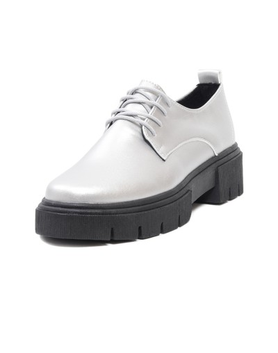 Zapatos Gris Oxford Ballerinas Kimber