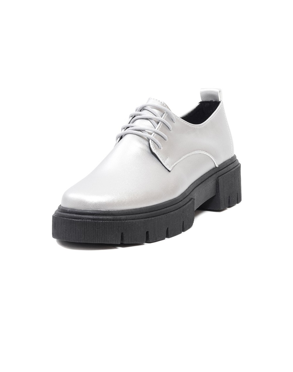 Zapatos Gris Oxford Ballerinas Kimber