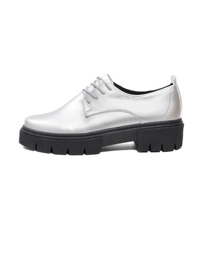 Zapatos Gris Oxford Ballerinas Kimber