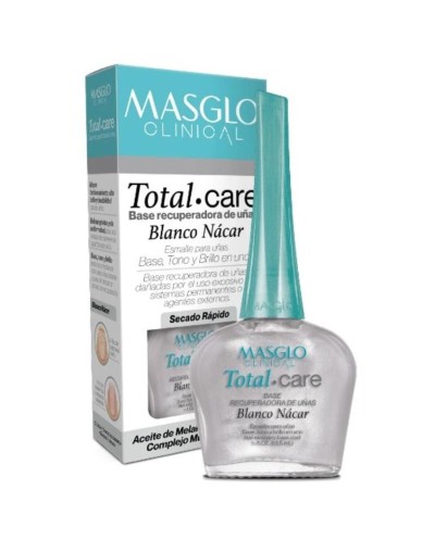 MASGLO CLINICAL TOTAL CARE BASE RECUPERADORA DE UÑAS BLANCO NACAR 13ML