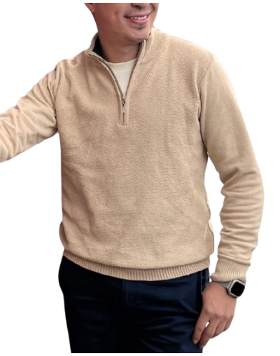   Suetér Tipo Polo Hombre Beige DUHERSH