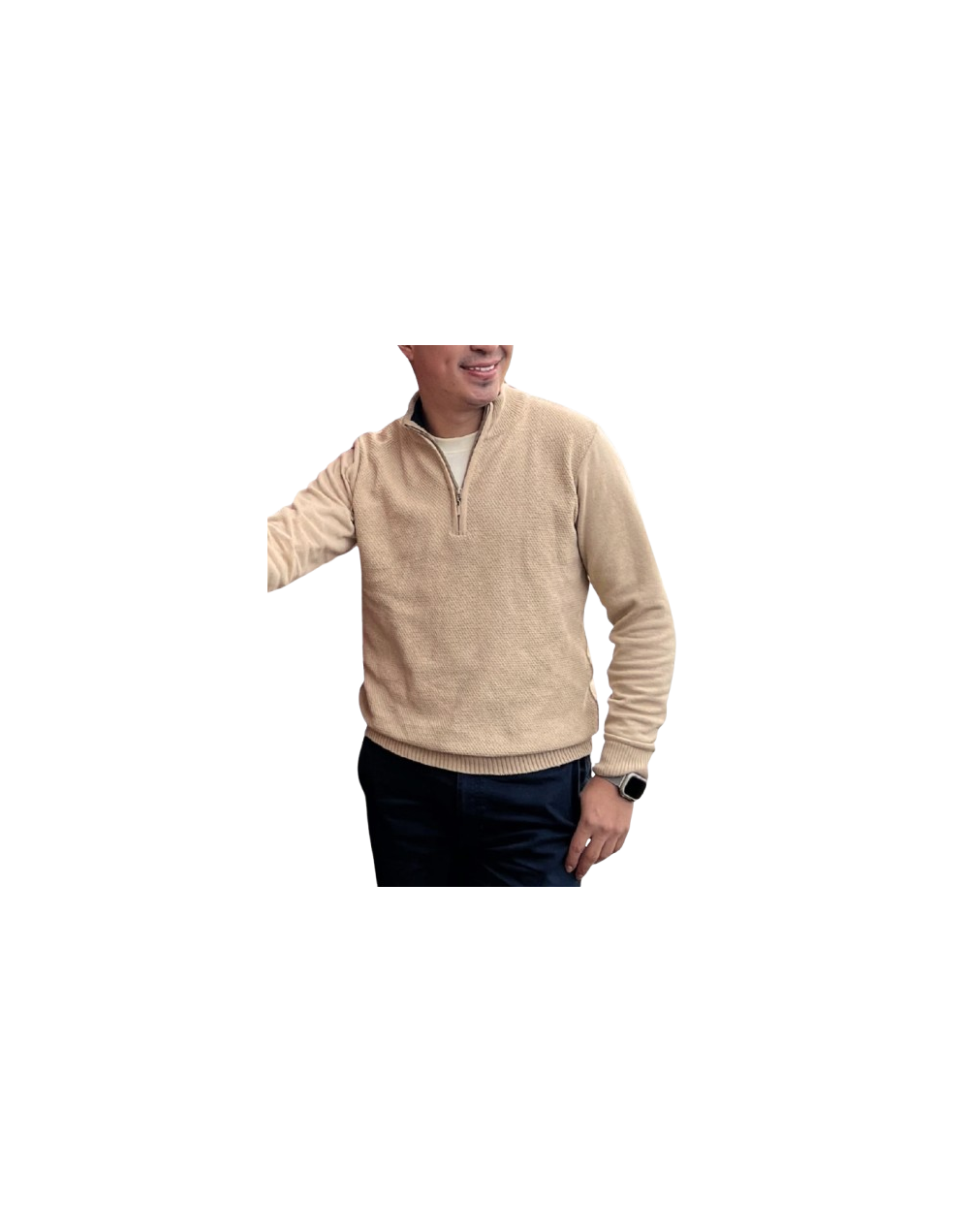   Suetér Tipo Polo Hombre Beige DUHERSH